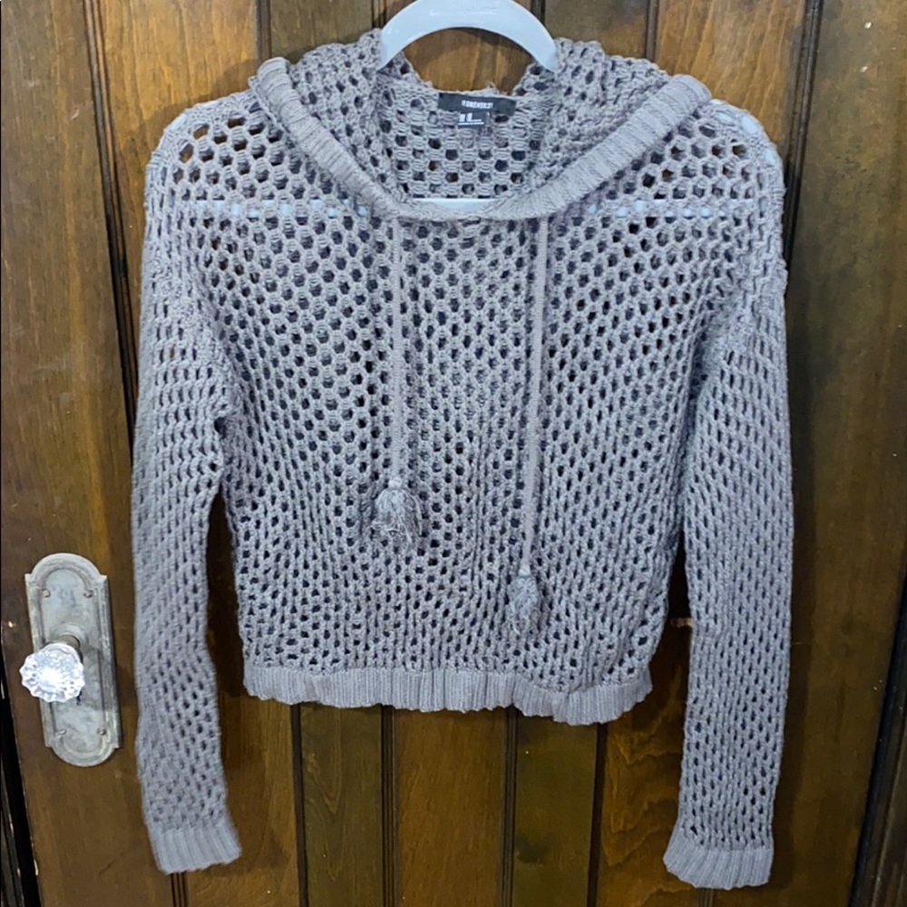 Forever 21 Knit Hoodie Sweater Women’s Medium